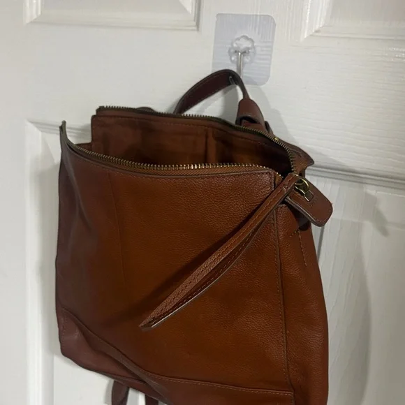 Fossil Tan Leather Backpack - Picture 10 of 10
